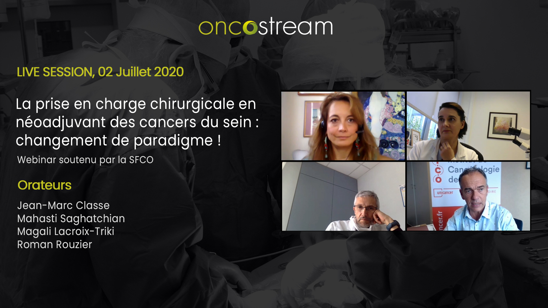 La prise en charge chirurgicale en néoadjuvant des cancers du sein: changement de paradigme !